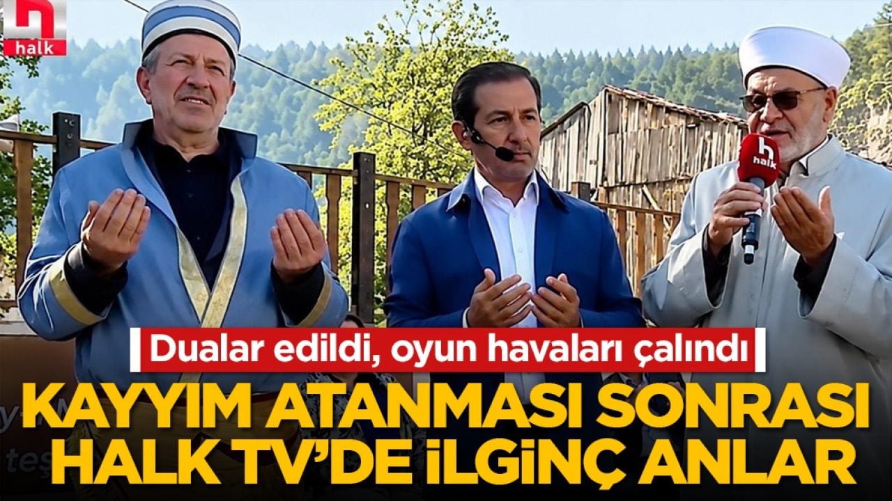 Kayyım atanması sonrası Halk TV’de ilginç anlar! Dualar edildi, oyun havaları çalındı