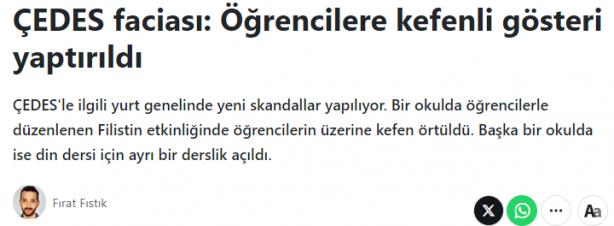 Foto - Kefenden değil dansözden rahatsız ol Sözcü! Sen İsrail gazetesi misin?