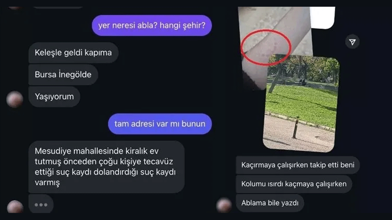 Keleşle takip etti, kolunu ısırdı, tehditler savurdu! "Organlarını yakacağım"