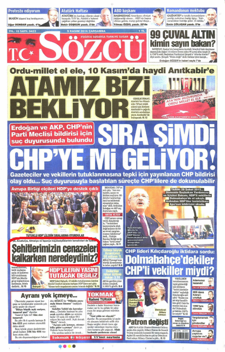 Foto - Kemalist Sözcü bozuk saat ama bakın burada doğruyu göstermiş