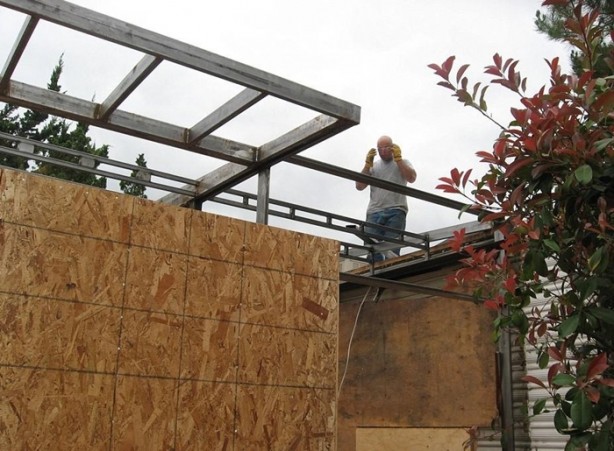 Foto - Kendine tekerlekli ev yaptı!