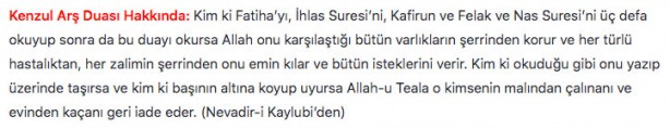 Foto - Kenzül Arş Duası Arapça Okunuşu: Kenzül Arş Duası Fazileti Kenzül Arş Duası Türkçe Anlamı