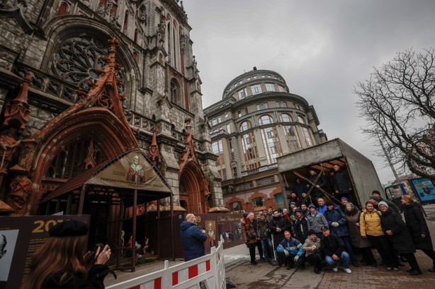 Foto - Kiev'de halk, insani yardım topluyor