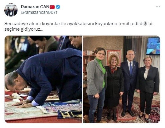 Foto - Kılıçdaroğlu’nun seccadeye ayakkabı ile basmasına siyasilerden peş peşe tepkiler