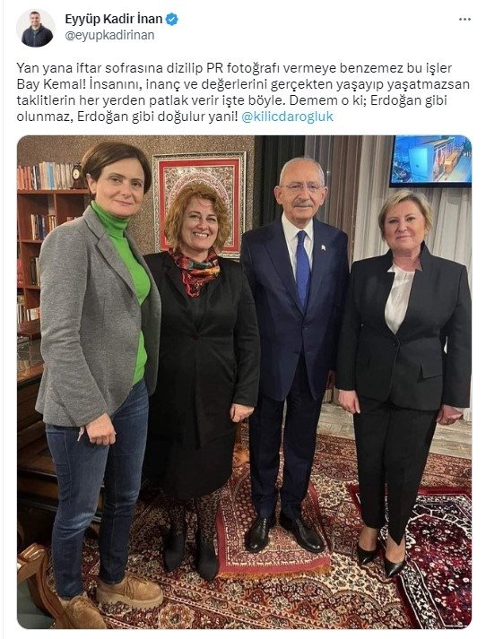 Foto - Kılıçdaroğlu’nun seccadeye ayakkabı ile basmasına siyasilerden peş peşe tepkiler