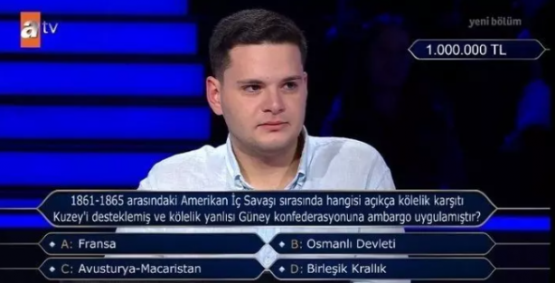 Foto - Kim Milyoner Olmak İster'de 1 milyonluk soru açıldı! Yarışmacının aldığı karar izleyenleri şaşkına çevirdi