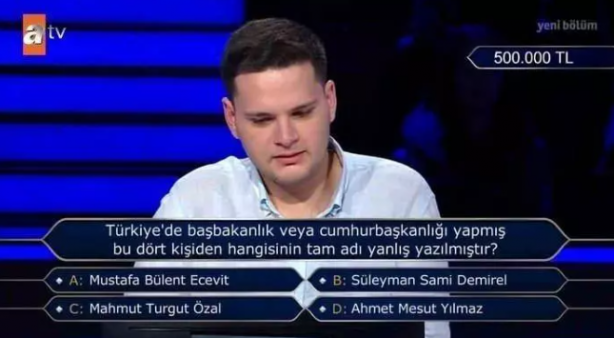 Foto - Kim Milyoner Olmak İster'de 1 milyonluk soru açıldı! Yarışmacının aldığı karar izleyenleri şaşkına çevirdi