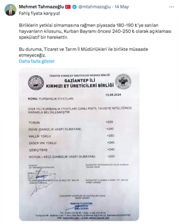 Foto - Kırmızı Et Üretici Birlikleri, Kurban Bayramı öncesi yine spekülasyon peşinde: Kesinlikle müsaade edilmeyecek... ‘Et’teki bu oyunu biz bozarız