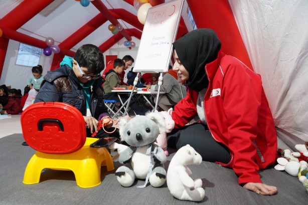 Kızılay’dan afetzedelere yönelik psikososyal destek