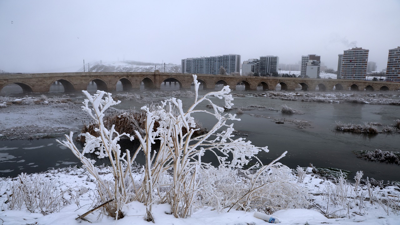 Koca kent buz kesti! O ilimizden masalsı manzaralar