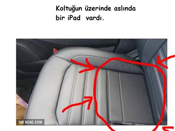 Foto - Koltuğun üzerindeki nesneyi görebiliyor musunuz?