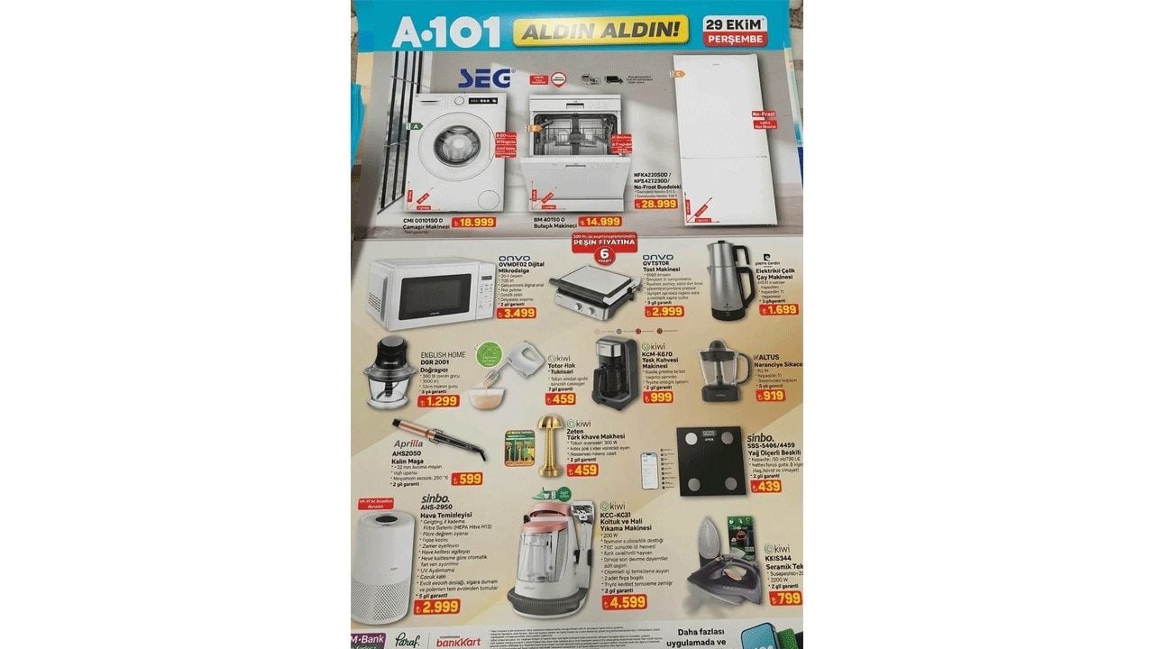 Foto - Koltuk-halı yıkama makinesi, elektrikli bisiklet... A101 29 Ekim kataloğu yayınlandı!