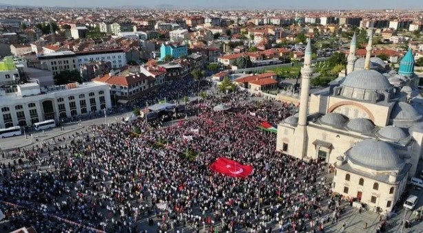Foto - Konya’da büyük Filistin mitingi