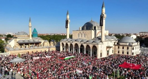 Foto - Konya’da büyük Filistin mitingi