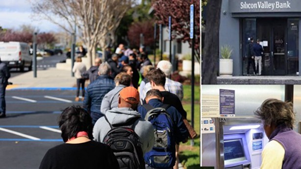 Bankalar iflas edince korkulan oldu! Binlerce insan parasını çekmek için saatlerdir bekliyor, şok görüntüler