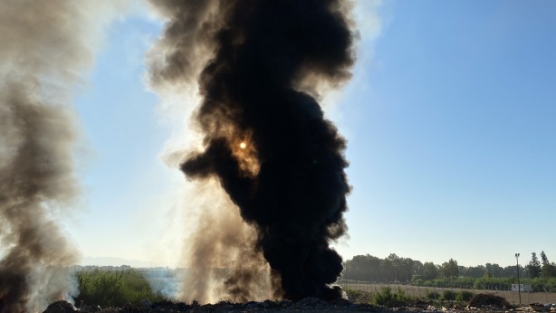 Foto - Korkulu dakikalar! Alev yükseldikçe yükseldi
