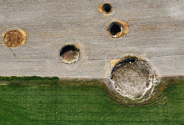 Foto - Korkutan görüntü! Tek karede tam 24 adet obruk