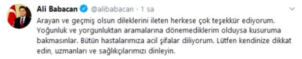 Foto - Koronavirüse yakalanan Ali Babacan'dan kötü haber