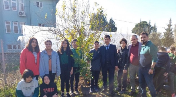Foto - Köyceğiz’de okul bahçesini meyve ağaçları ile donattılar