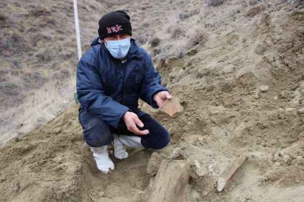 Foto - Köylüler su ararken mamut yada file ait olduğu düşünülen taşlar buldular!