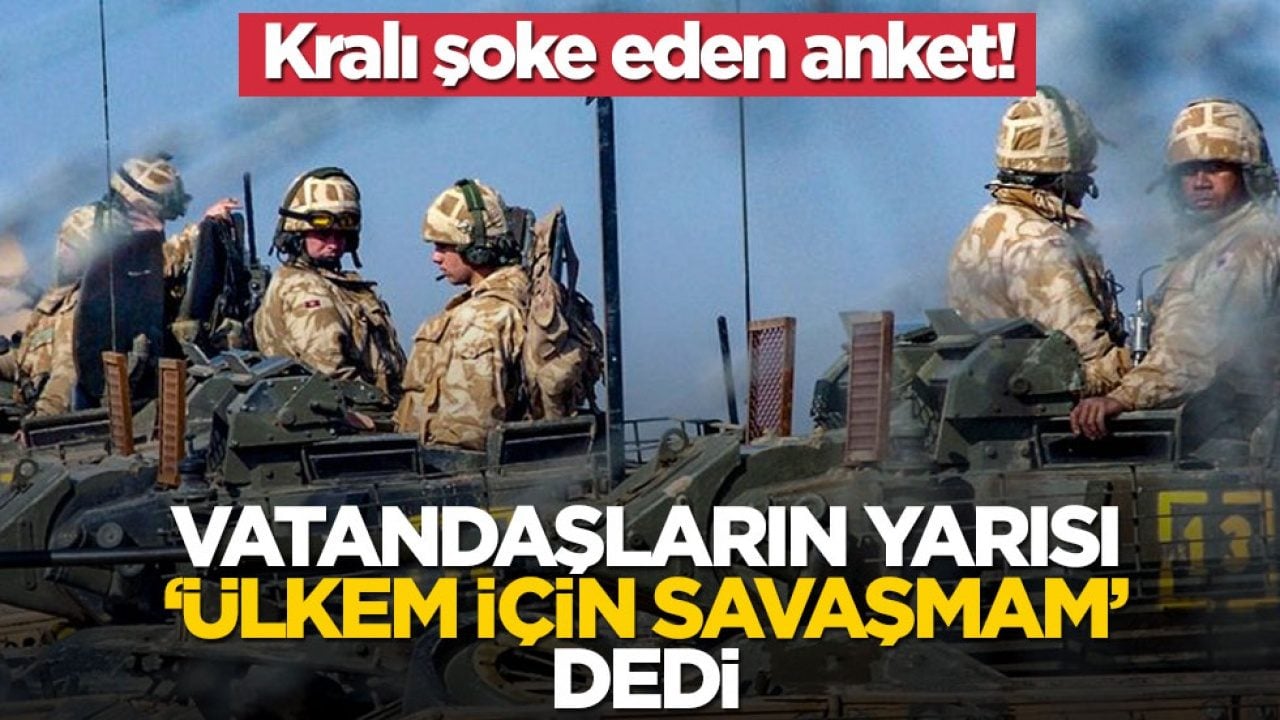 Kralı şoke eden cevap! Vatandaşların yarısı "ülkem için savaşmam" dedi