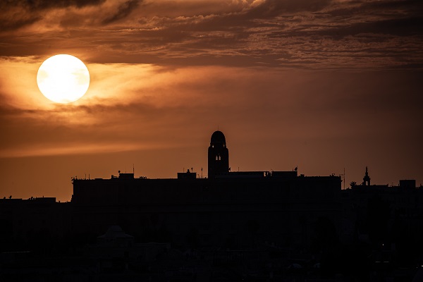 Kudüs'te gün batımı objektiflere yansıdı