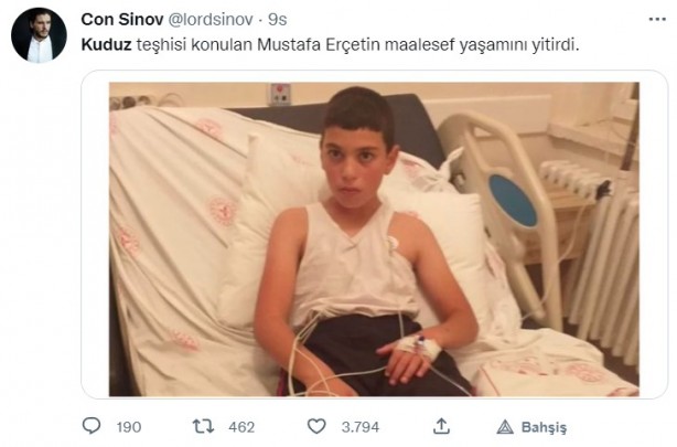 Foto - Kuduz olan küçük Mustafa, hayatını kaybetti! Sosyal medya ayağa kalktı! Hükümet, bakanlar, valilik ve belediye kamuoyundaki infiale hala sessiz!