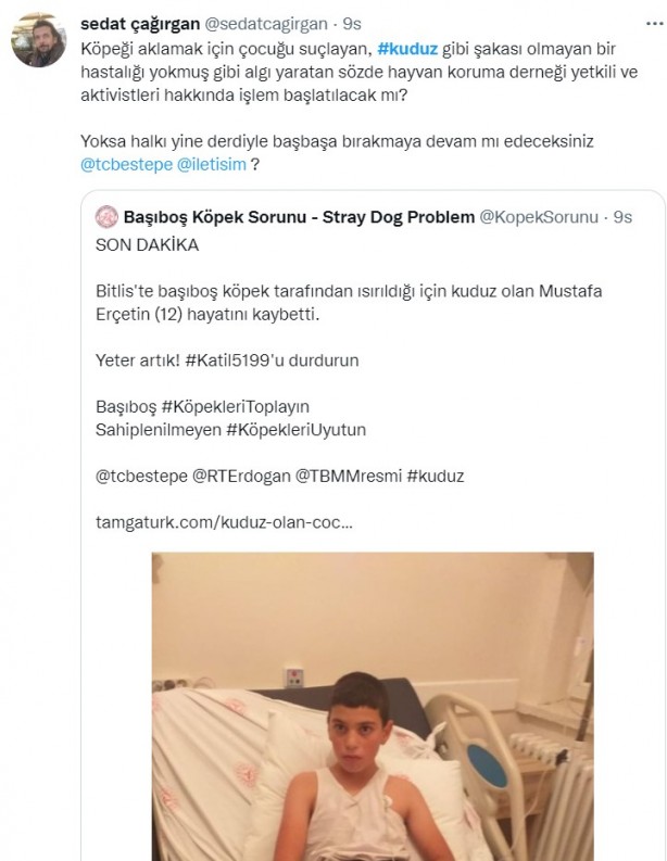 Foto - Kuduz olan küçük Mustafa, hayatını kaybetti! Sosyal medya ayağa kalktı! Hükümet, bakanlar, valilik ve belediye kamuoyundaki infiale hala sessiz!