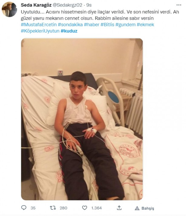 Foto - Kuduz olan küçük Mustafa, hayatını kaybetti! Sosyal medya ayağa kalktı! Hükümet, bakanlar, valilik ve belediye kamuoyundaki infiale hala sessiz!