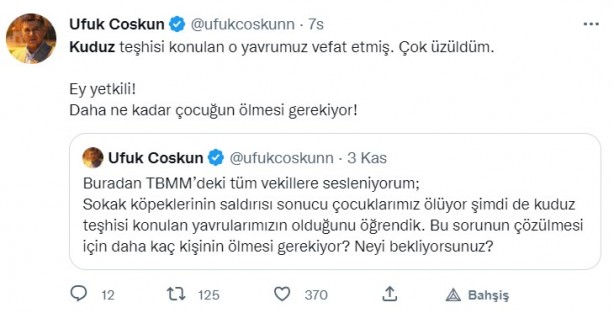 Foto - Kuduz olan küçük Mustafa, hayatını kaybetti! Sosyal medya ayağa kalktı! Hükümet, bakanlar, valilik ve belediye kamuoyundaki infiale hala sessiz!