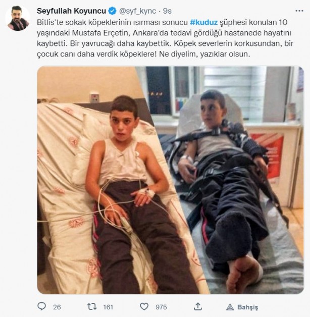 Foto - Kuduz olan küçük Mustafa, hayatını kaybetti! Sosyal medya ayağa kalktı! Hükümet, bakanlar, valilik ve belediye kamuoyundaki infiale hala sessiz!