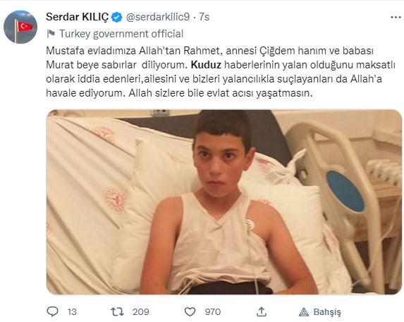 Foto - Kuduz olan küçük Mustafa, hayatını kaybetti! Sosyal medya ayağa kalktı! Hükümet, bakanlar, valilik ve belediye kamuoyundaki infiale hala sessiz!