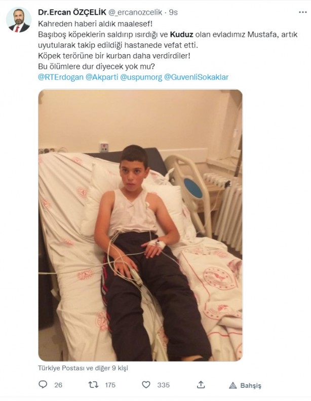 Foto - Kuduz olan küçük Mustafa, hayatını kaybetti! Sosyal medya ayağa kalktı! Hükümet, bakanlar, valilik ve belediye kamuoyundaki infiale hala sessiz!