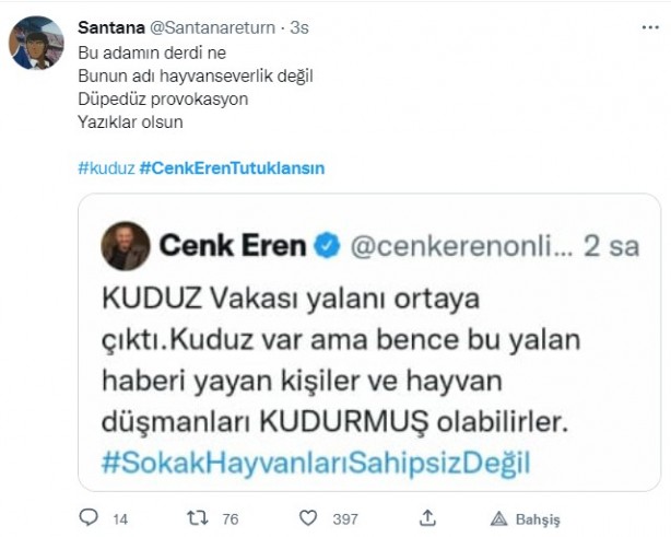 Foto - 'Kuduz' skandalının ardından vatandaşlar ayağa kalktı! Dezenformasyon yapan Cenk Eren'e sert tepki