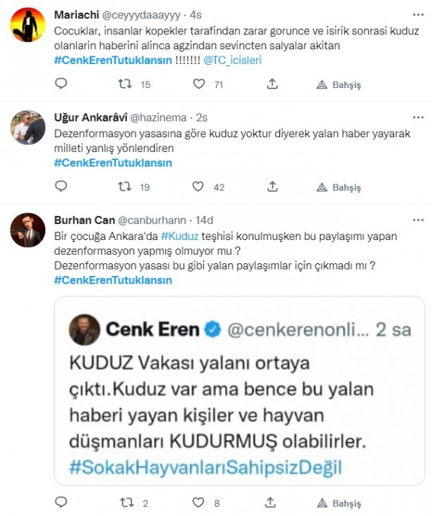 Foto - 'Kuduz' skandalının ardından vatandaşlar ayağa kalktı! Dezenformasyon yapan Cenk Eren'e sert tepki