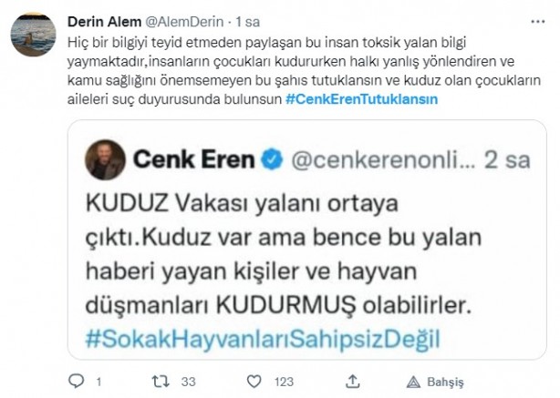 Foto - 'Kuduz' skandalının ardından vatandaşlar ayağa kalktı! Dezenformasyon yapan Cenk Eren'e sert tepki