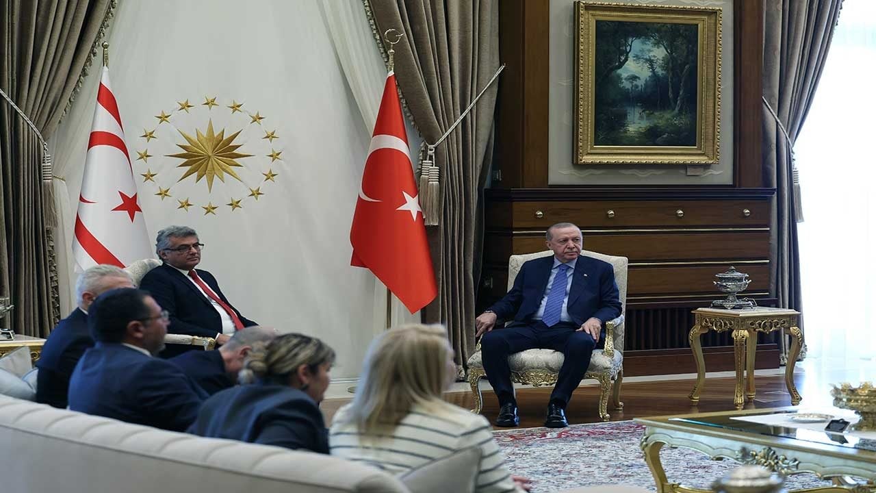 Foto - Külliye’de kritik görüşme! Cumhurbaşkanı Erdoğan ile KKTC Lideri Erhürman’dan Doğu Akdeniz mesajı!