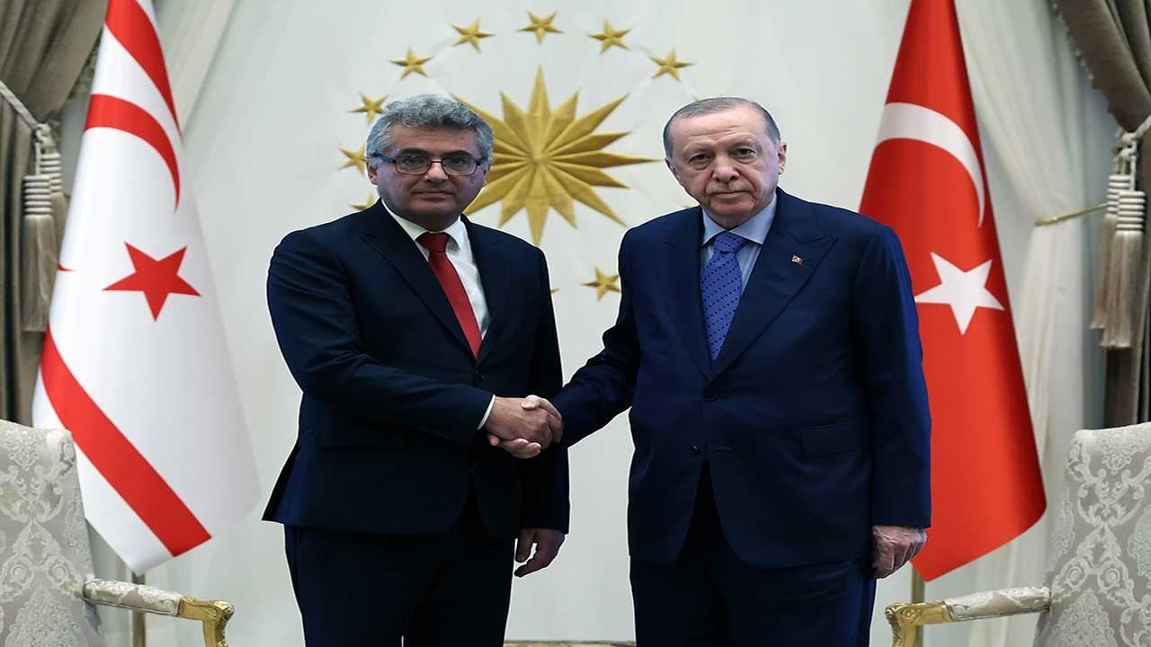Foto - Külliye’de kritik görüşme! Cumhurbaşkanı Erdoğan ile KKTC Lideri Erhürman’dan Doğu Akdeniz mesajı!