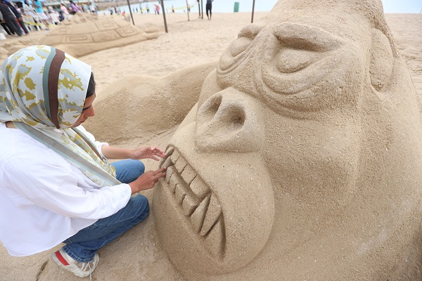 Foto - Kumdan heykeller yarıştı! 