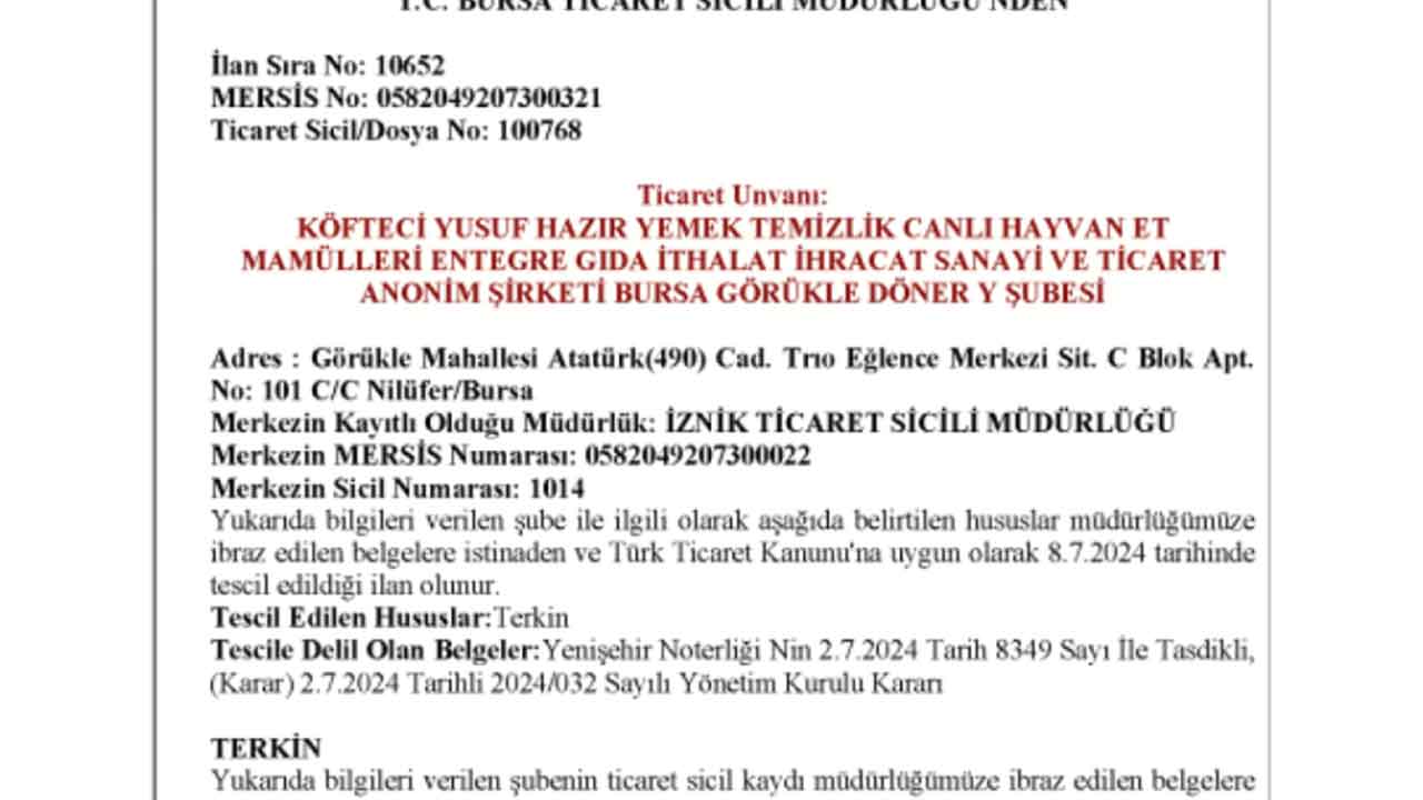 Foto - Kumpas filan deniyor ama Köfteci Yusuf'u zora düşürecek belge ortaya çıktı! Sessiz sedasız kapatmışlar