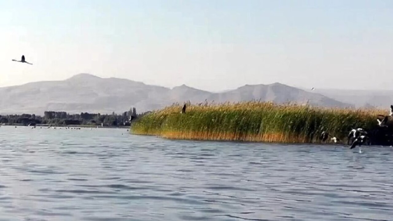 Foto - Kuraklık o gölü vurdu! Eskiden tekne ile geçiyorlardı şimdi yürüyerek