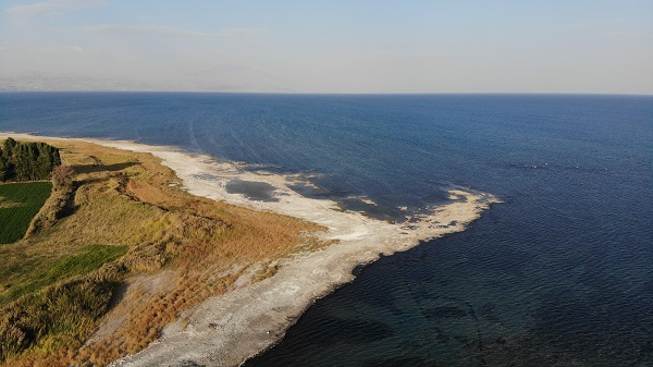 Foto - Kuraklık tehlikeli boyutlara yaklaşıyor! İşte, Van Gölü'nün son hali