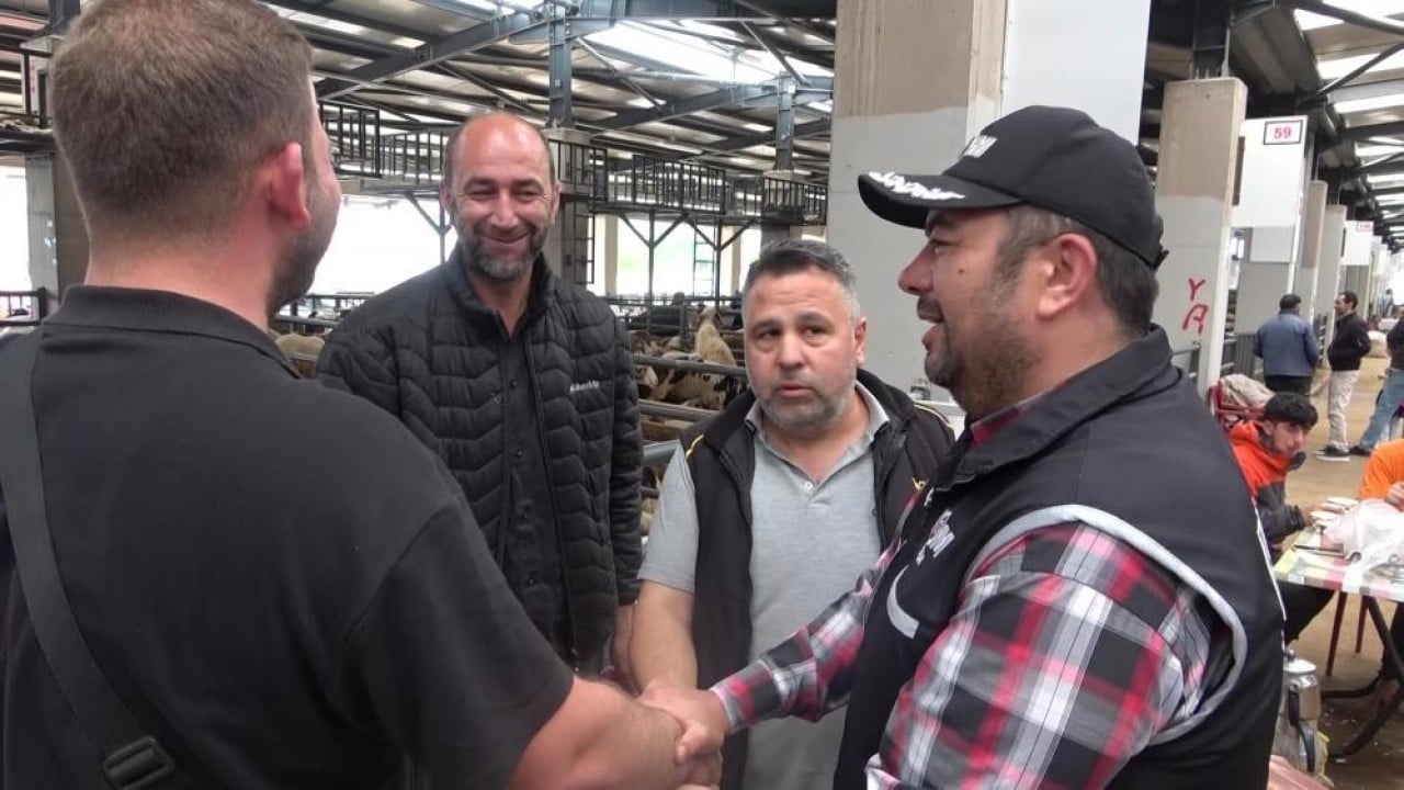 Kurban pazarında gülümseten anlar Çetin pazarlığa mali polis el koydu