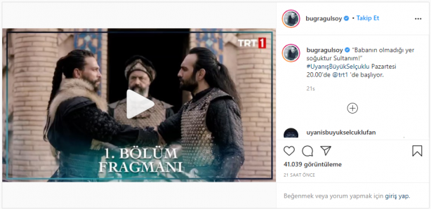 Foto - Kuruluş Osman'ı tahtından edecek! Buğra Gülsoy’dan beğeni rekoru kıran paylaşım