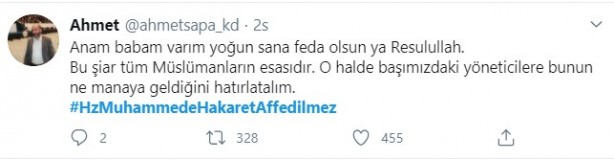 Foto - Küstah Macron'dan Peygamberimiz'e hakarete destek! Ey kafirler yenileceksiniz ve Cehennem'e sürüleceksiniz!