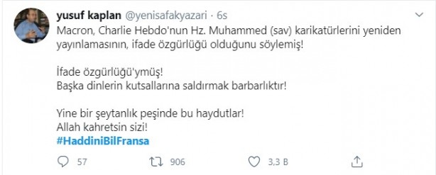 Foto - Küstah Macron'dan Peygamberimiz'e hakarete destek! Ey kafirler yenileceksiniz ve Cehennem'e sürüleceksiniz!