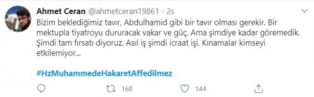 Foto - Küstah Macron'dan Peygamberimiz'e hakarete destek! Ey kafirler yenileceksiniz ve Cehennem'e sürüleceksiniz!