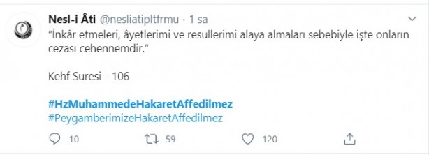 Foto - Küstah Macron'dan Peygamberimiz'e hakarete destek! Ey kafirler yenileceksiniz ve Cehennem'e sürüleceksiniz!