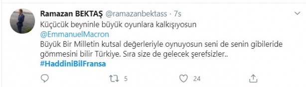 Foto - Küstah Macron'dan Peygamberimiz'e hakarete destek! Ey kafirler yenileceksiniz ve Cehennem'e sürüleceksiniz!