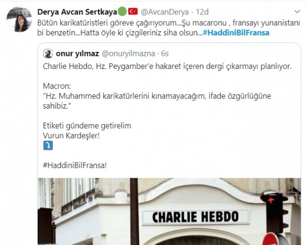 Foto - Küstah Macron'dan Peygamberimiz'e hakarete destek! Ey kafirler yenileceksiniz ve Cehennem'e sürüleceksiniz!